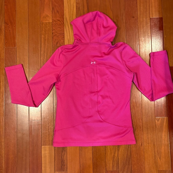 Under Armour Coldgear Pullover Hoodie Womens XL Fitted Coupe Ajustee Purple Pink - Picture 3 of 6